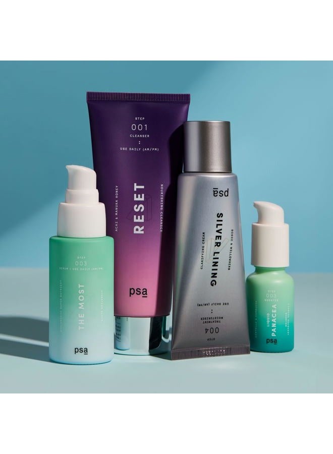 PURPOSEFUL SKINCARE مُعزز الاستعادة المُشدِد من PSA LIQUID PANACEA مع سنتيلا وكومبوتشا: سيروم مُعزز مُحب للميكروبيوم مع مزيج 6% من الكومبوتشا والشاي الأبيض، 5% من مستخلص سنتيلا أسياتيكا ومزيج الثقافة. 15 مل/ 0.5 أونصة - Image 5
